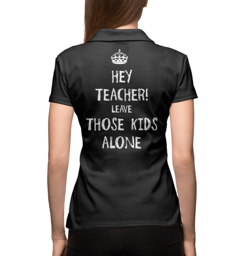 

Поло Print Bar, Белый, Учитель-оставь детей в покое!