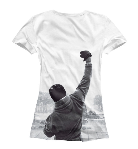 Женская футболка с изображением Rocky цвета Белый