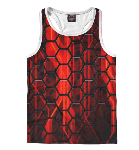 Мужская майка-борцовка с изображением СТАЛЬНЫЕ СОТЫ цвета Белый