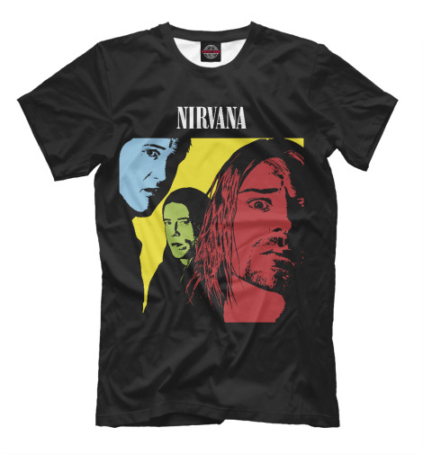 хлопковые футболки print bar нирвана nirvana Футболки Print Bar Nirvana