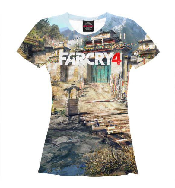 Женская футболка с изображением FARCRY4 цвета Белый