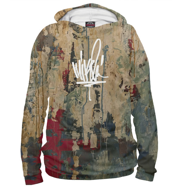 Мужское худи с изображением Mike Shinoda – Post Traumatic цвета Белый