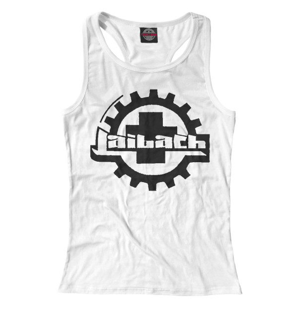 Женская майка-борцовка с изображением Laibach цвета Белый