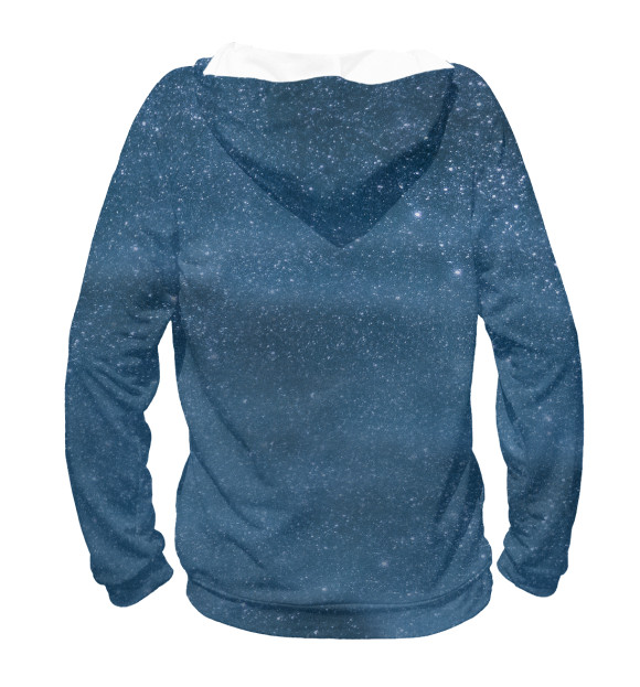 Женское худи с изображением Starry winter цвета Белый