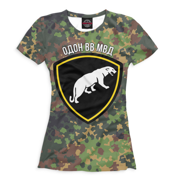 Футболка для девочек с изображением ОДОН ВВ МВД цвета Белый