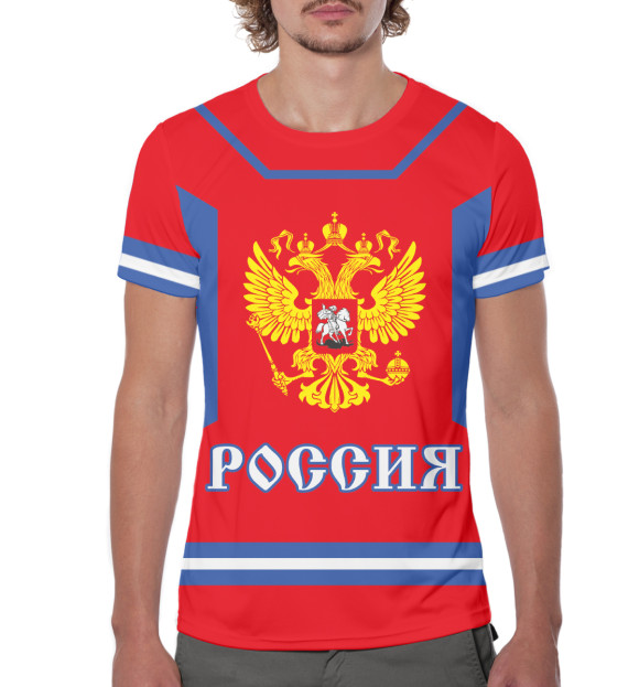 Мужская футболка с изображением Евгений Малкин цвета Белый