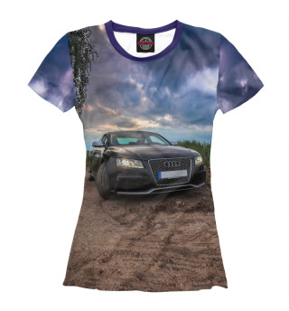 Audi и грозовые тучи