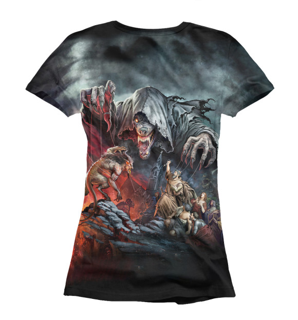 Женская футболка с притом Powerwolf - The Sacrament Of Sin цвета Белый Женская футболка с изображением Powerwolf - The Sacrament Of Sin цвета Белый