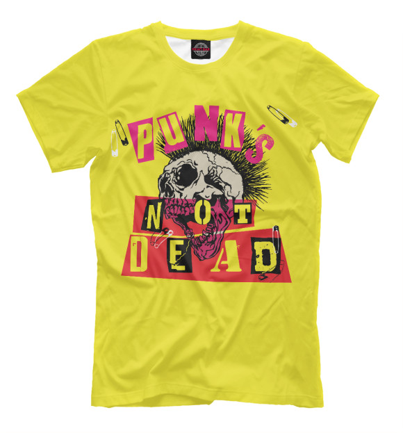 Футболка для мальчиков с изображением Punks not Dead цвета Белый