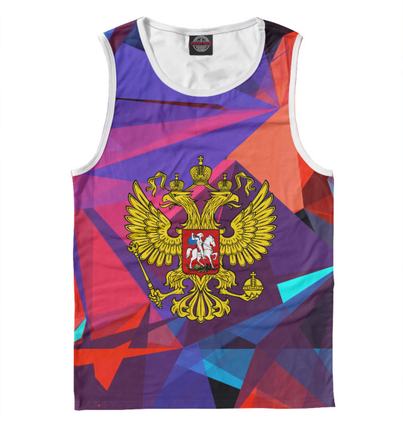 Майка для мальчика с изображением Символика РФ цвета Белый