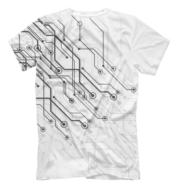 Мужская футболка с изображением Circuit цвета Белый