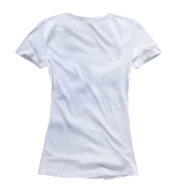 Женская футболка с изображением Песец цвета Белый