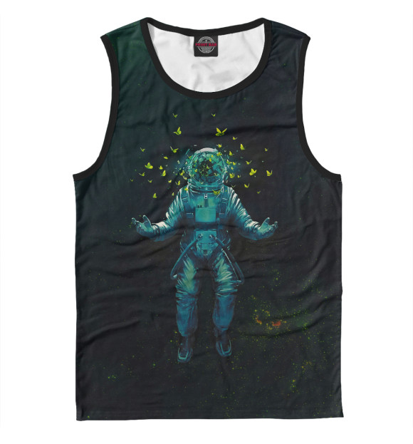 Мужская майка с изображением Космос цвета Белый