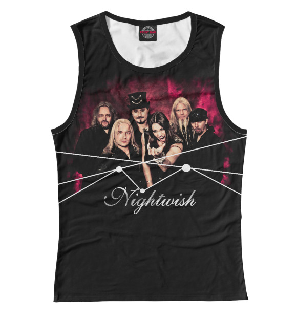 Женская майка с изображением Nightwish цвета Белый