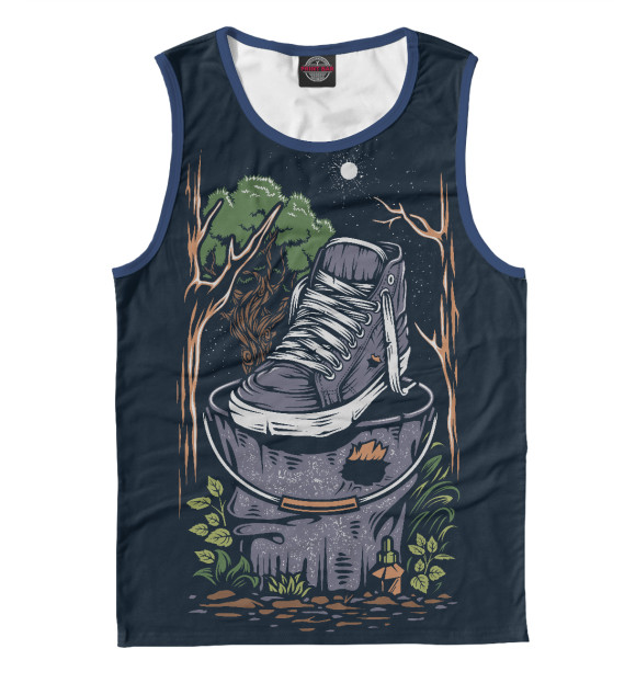 Майка для мальчика с изображением Кед цвета Белый