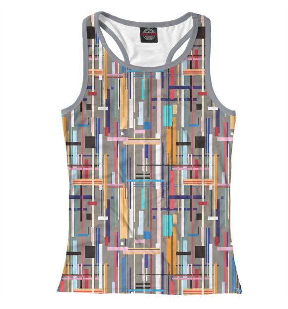 Женская майка-борцовка с изображением Абстракция цвета Белый