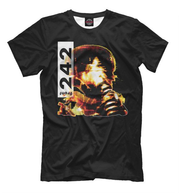 Мужская футболка с изображением Front 242 Moments. Black цвета Черный