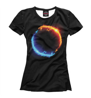 Женская футболка Огненные драконы
