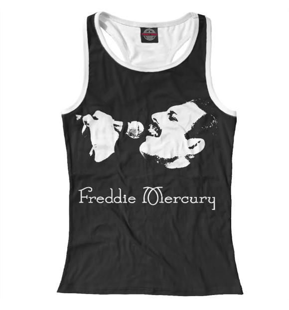 Женская майка-борцовка с изображением Freddie Mercury цвета Белый