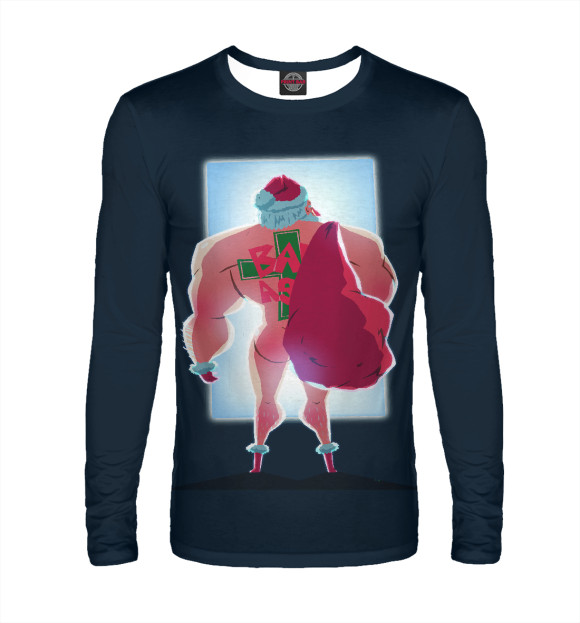 Мужской лонгслив с изображением Bad Santa цвета Белый