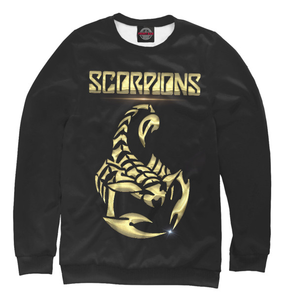 Женский свитшот с изображением Scorpions цвета Белый
