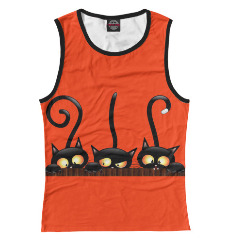 

Майки Print Bar, Белый, черный кот