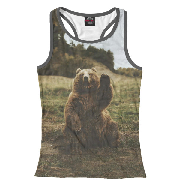 Женская майка-борцовка с изображением Превед! цвета Белый