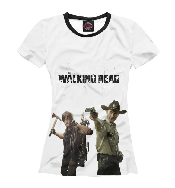 Женская футболка с изображением Daryl&Rick цвета Белый