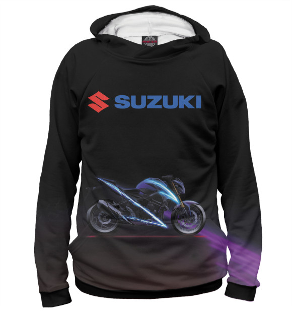 Женское худи с изображением Suzuki цвета Белый