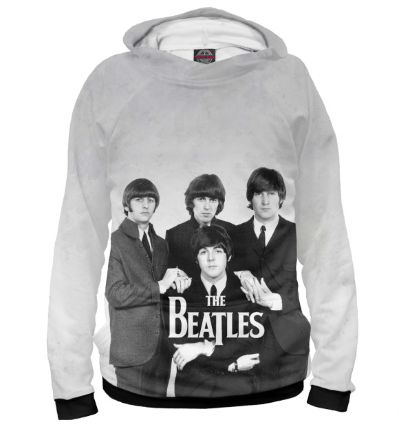 Мужское худи с изображением The Beatles цвета Белый