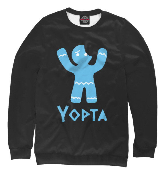 Свитшот для мальчиков с изображением Yopta цвета Белый