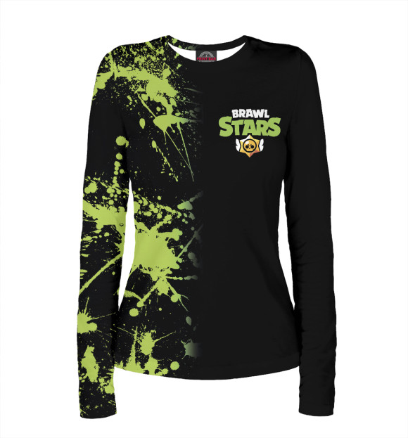 Женский лонгслив с изображением Brawl Stars цвета Белый