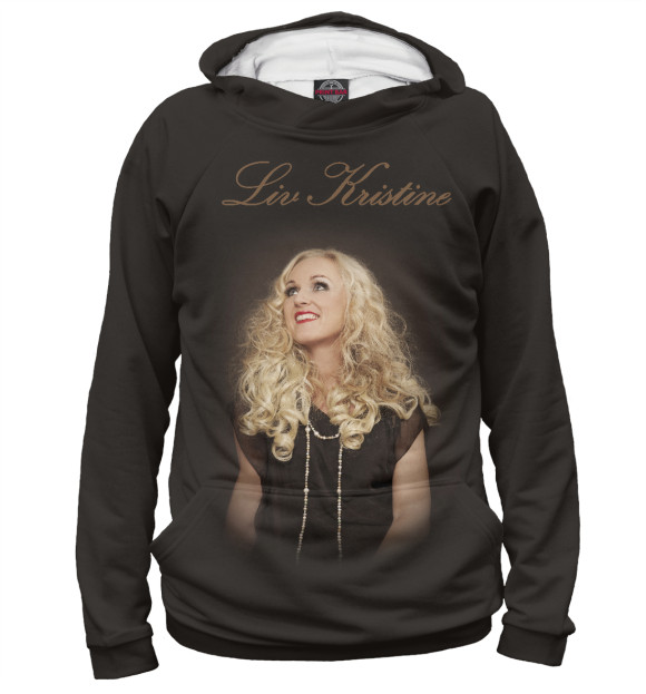 Женское худи с изображением Liv Kristine цвета Белый