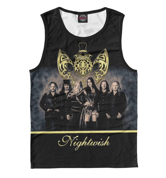 Майка для мальчика с притом Nightwish цвета Белый Майка для мальчика с изображением Nightwish цвета Белый