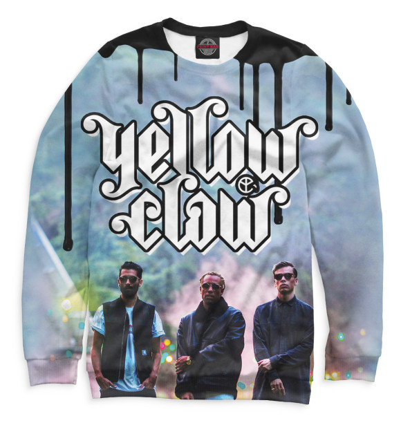 Свитшот для девочек с изображением Yellow Claw цвета Белый