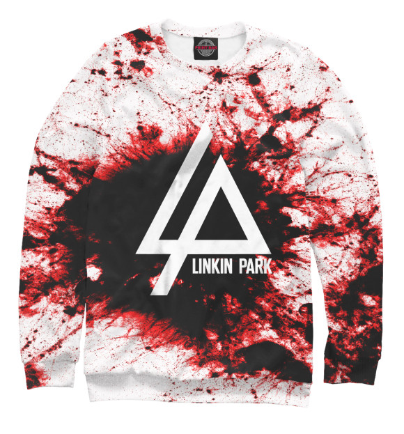 Мужской свитшот с изображением LINKIN PARK BLOOD COLLECTION цвета Белый