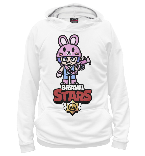 Мужское худи с изображением Brawl Stars Penny цвета Белый