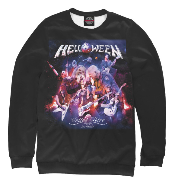 Мужской свитшот с изображением Helloween цвета Белый