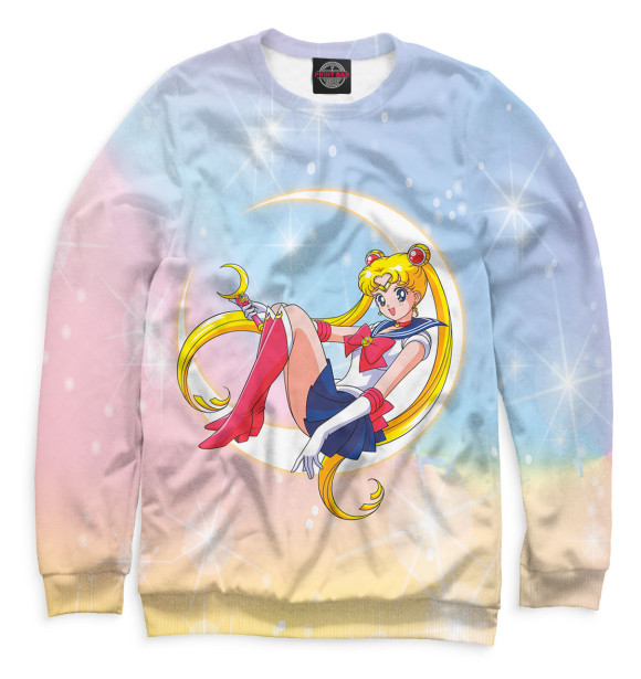 Женский свитшот с изображением Sailor Moon Eternal цвета Белый