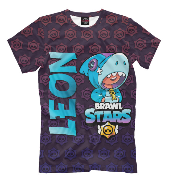 Футболка для мальчиков с изображением Leon Shark цвета Белый
