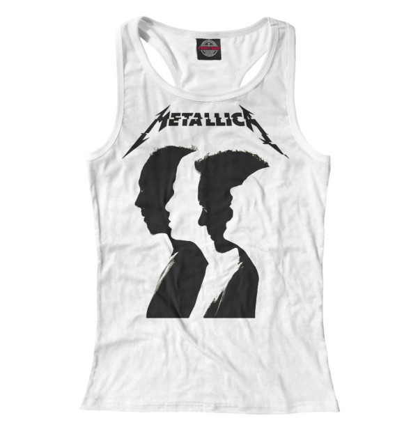 Женская майка-борцовка с изображением Metallica цвета Белый