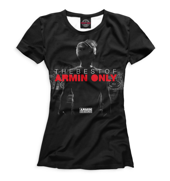 Женская футболка с изображением Armin van Buuren цвета Белый