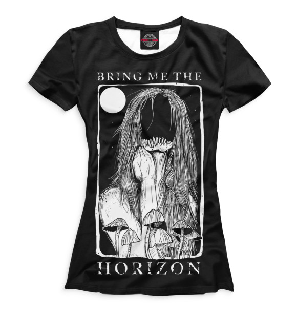 Футболка для девочек с изображением Bring Me The Horizon цвета Белый