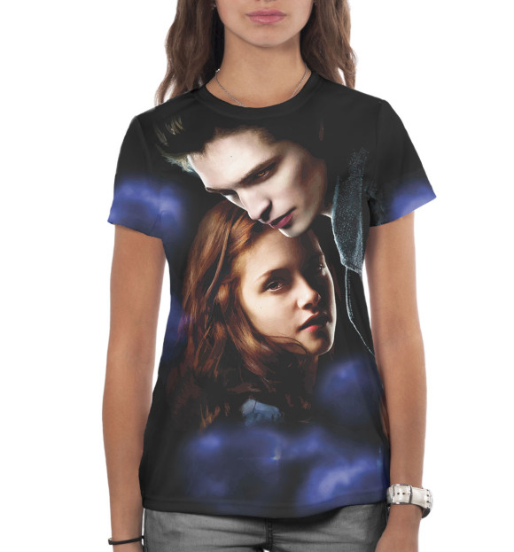 Женская футболка с изображением Сумерки цвета Белый