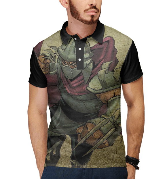 Мужское поло с изображением Шредер цвета Белый