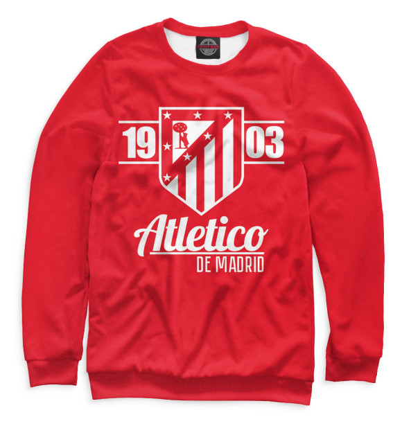 Свитшот для девочек с изображением Atletico Madrid цвета Белый
