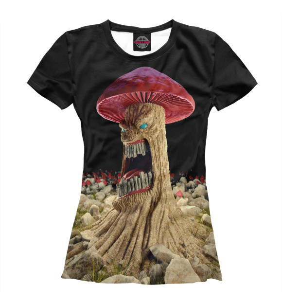 Женская футболка с изображением Infected Mushroom цвета Белый
