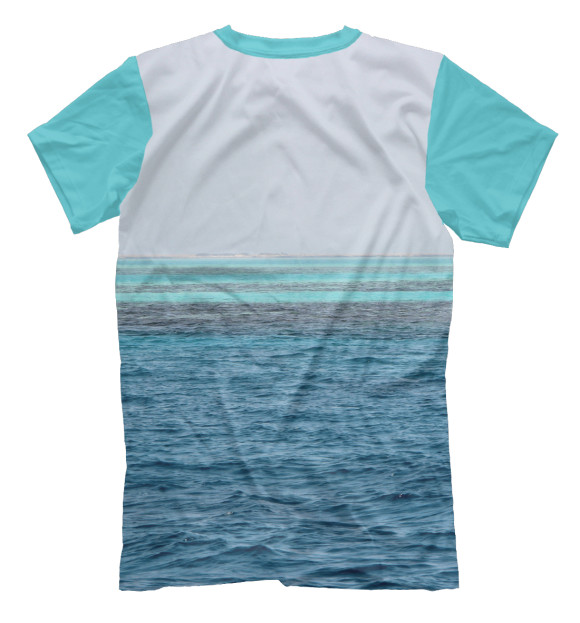 Мужская футболка с изображением to touch the sea цвета Белый