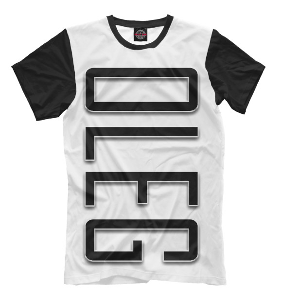 Мужская футболка с изображением Oleg-black цвета Молочно-белый