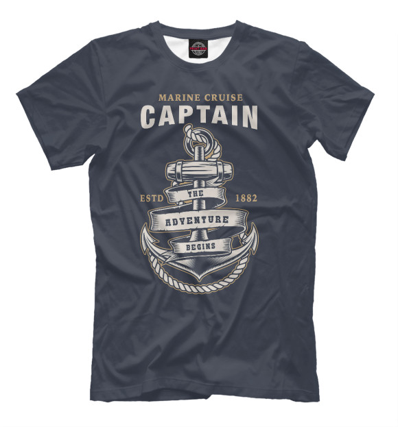 Футболка для мальчиков с изображением Captain цвета Белый